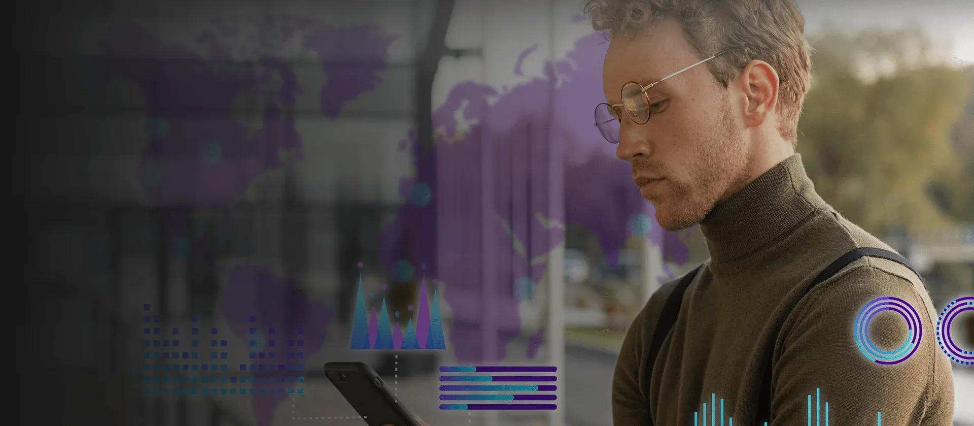 User viewing the facility management market analysis and data insights