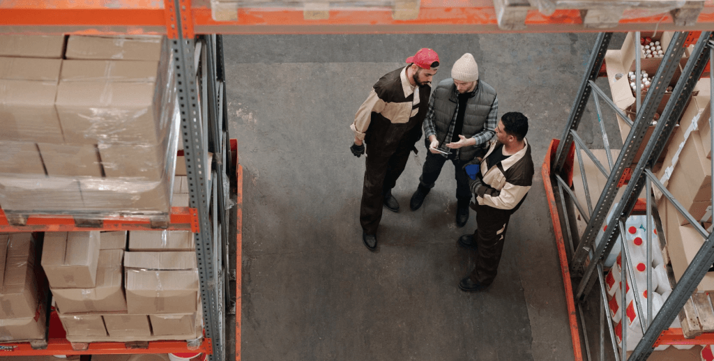 men discussing the simplification of inventory with inventory management software
