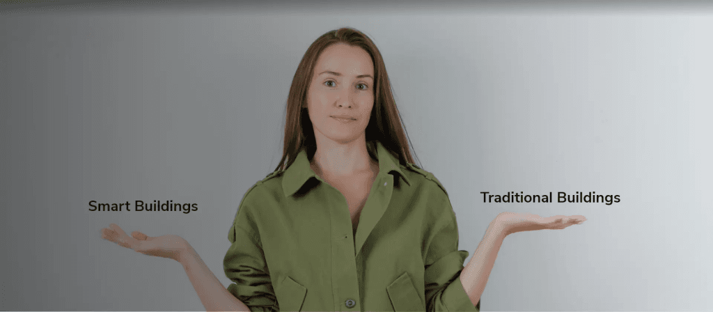 is it possible to place texts on either side above her palm? - Smart Buildings and Traditional Buildings